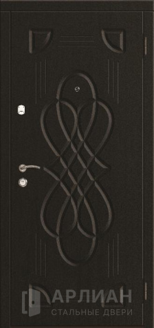 Фото «Утепленная дверь с терморазрывом с фактурной поверхностью цвет внутренней отделки венге №39»