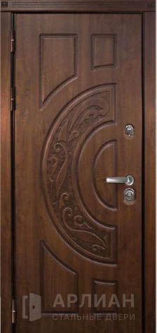 Фото №2 «Коричневая входная дверь с утеплителем отделка с патиной №14»