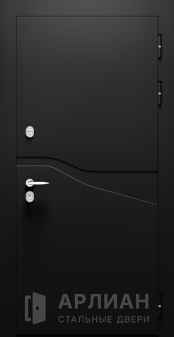 Фото «Квартирная дверь Горизонт в цвете черный шелк №15»